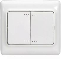 Выключатель с подсветкой с рамкой Legrand Kaptika 2-кл. белый картинка